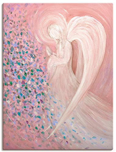 ARTLAND Wanddeko Leinwand Bilder Wandbild 45x60 cm Engel Flügel Fantasy Religion Abstrakt Malerei Kunst T0DI
