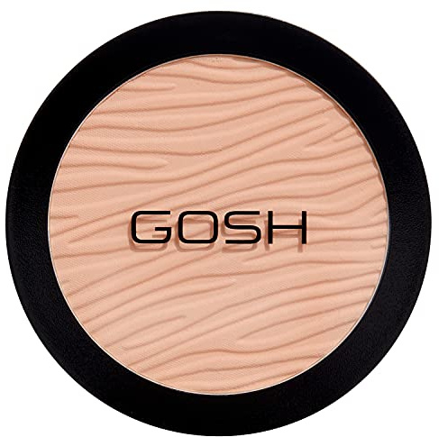 GOSH Dextreme High Coverage Powder I veganer Puder für alle Hauttypen I mattierend & langanhaltend für einen makellosen Teint I kein Maskeneffekt I verdeckt Unreinheiten I 004 Natural