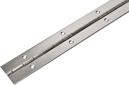 HKB Stangenscharnier, 5000 x 32 mm, Stahl vernickelt | Klavierband, Made in Germany, 18414