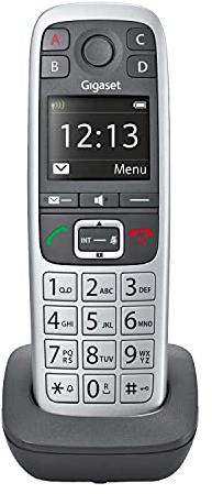 Gigaset E560H – Additional Handset for Cordless Senior Phone, SOS- Function, Landline Phone, Volume Amplification (Platinum, Pack of 1)