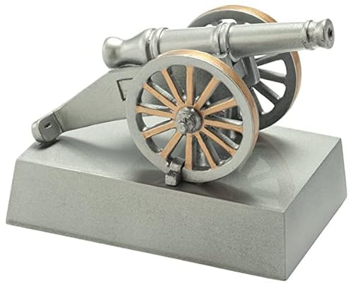 Fußball Pokal Torkanone - 13x10 cm Resin Skulptur für Torjäger in Silber | Elegante Tor-Kanone Auszeichnung für Spieler, inklusive optionaler Gravur auf dem Sockel, ideal als Vereinsbedarf