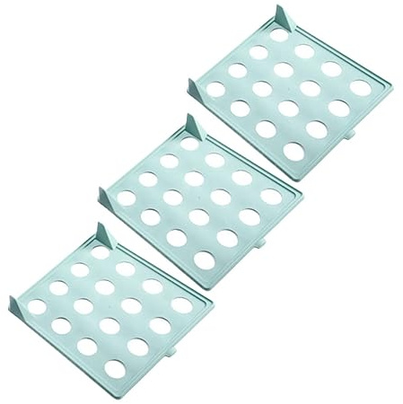 Cabilock 3pièces Planche De Pliage Vêtements Plastique Vert Organizer Chemises T-Shirts Et Pantalons Accessoire Rangement Penderie Anti-froissage pour Maison