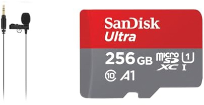RØDE Lavalier GO professionelles Lavalier-/Ansteckmikrofon für Rundfunk & SanDisk Ultra Android microSDXC UHS-I Speicherkarte 256 GB + Adapter