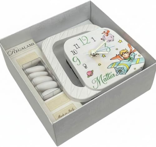 Bomboniera Piccolo Principe personalizzabile Piccolo Principe per Battesimo, Comunione, Party, Regalo (orologio)