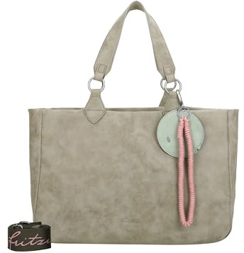 Fritzi Izzy Vintage Shopper Kunstleder Damen Handtasche Umhängetasche City vegan Etui Kordelschnur 29 x 42 x 15 cm – Rosa, Schwarz, Cognac, Olive, Grau, Beige, Pink, Blau, Curry, Rot, Anthrazit