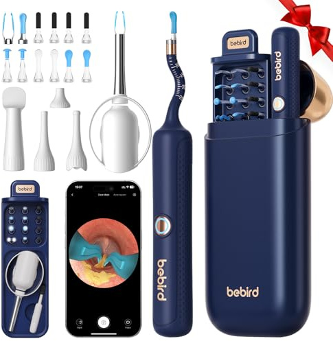 Bebird Earsight Plus R37R Ear Cleaning Camera Wax Removal Tool kit, FSA HSA Eligible Flexible Ear Scope Otoscope Camera Light, Visual Ear Picker Wireless Earwax Remover Tweezers for Adults & Kids
