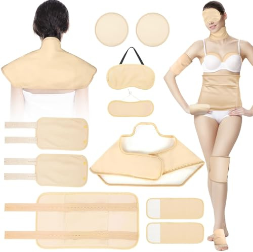 Rizinusöl-Packung, Bio-Baumwolle, Rizinusöl-Packungen für den ganzen Körper, Rizinusöl-Augenpackung, Rizinusöl-Pads für Schulter, Nacken, Taille, Knie, Füße, maschinenwaschbar, 10 Stück