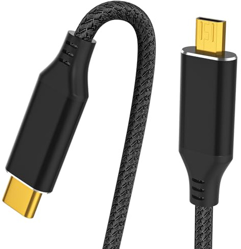 KOMGILK Cable USB C a Micro HDMI 4K, 4K a 60Hz de alta velocidad, unidireccional tipo C a micro HDMI para teléfono, proyector, laptop, MacBook Pro/Air 2023, iPad Pro, iMac de 6.6 pies