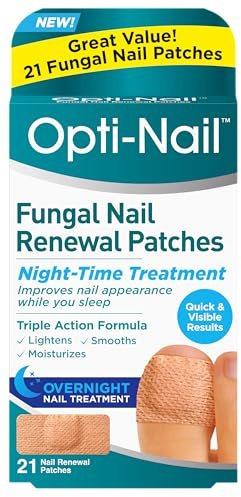 Opti-Nail Fungal Nail Renewal Patches - 21 Patches, Night-Time Treatment Improves Nail Appearance While You Sleep | Night-Time Treatment Improves Nail Appearance While You Sleep