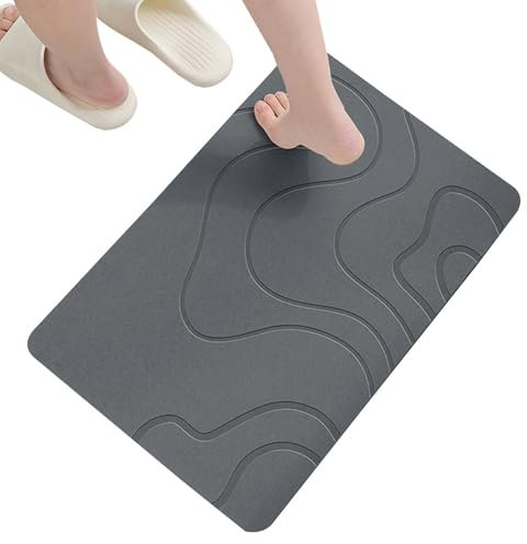 Rrlihjgu Tappetino in pietra per l'essiccazione del bagno,Tappetino da bagno in pietra | Tappetino antiscivolo | Tappeti per ingresso interno, Tappeti da bagno Tappeto da pavimento
