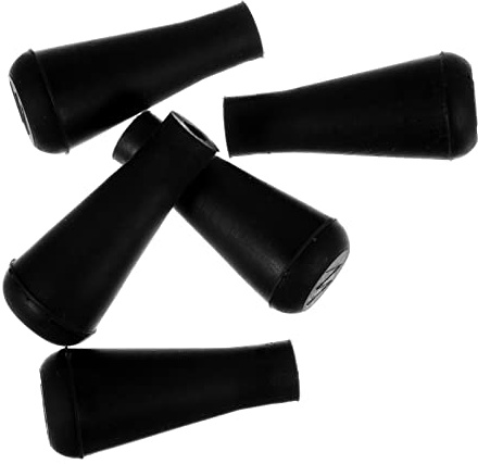 LAPYAPPE 5pcs 6mm Rubber Tips for Safety Practice Harder to Lose Black Blunt Arrowheads Suitable for Wooden Arrows in Small Game and Archery Practice