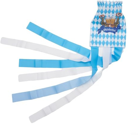 Oktoberfest Vibe Hängen Sie unsere 14 bunten Bayern-Flaggen an Outdoor-Windsocken für einen festlichen Look (1 Stück)