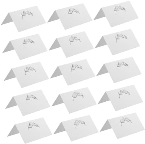 ZUNOXAZ 50piezas Folleto Del Asiento Para Bodas Tarjetas Nombres De Lugar Diseño De Verde Para Recepciones Fiestas Banquetes Arreglos De Asientos Para Invitados