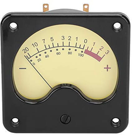Amplificatore VU Meter Analogico HiFi Kit 57x57x40.5mm con Retroilluminazione Gialla - Misurazione Precisa e Installazione Facile per Audio Auto e Casa