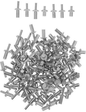 DECORNIJIA Lot de 130 Rivets en Aluminium à Noyau avec Tête Ronde, Tailles M5 7mm 9mm 11mm, Rivets à Expansion de Type Frappe pour Usage Mécanique et Industriel