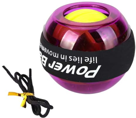 Akozon Entraîneur de Poignet Gyroscope LED – Alliage d'aluminium Haute Vitesse pour la Force de Préhension et la Forme Physique, Rotor Silencieux, Outil Portable de Soulagement du Stress pour Le