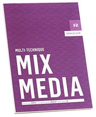 Römerturm Mix-Media-Block, DIN A3, 300 g/m²,weiß, leicht rau, rundum geleimt, 25 Blatt, 88808854