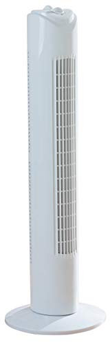 Fine Elements COL1258 32-Inch Tower Slim, 3 Speed Settings, 2 Hour Timer, Portable Floor Fan, Wind Rotor-White, One Size