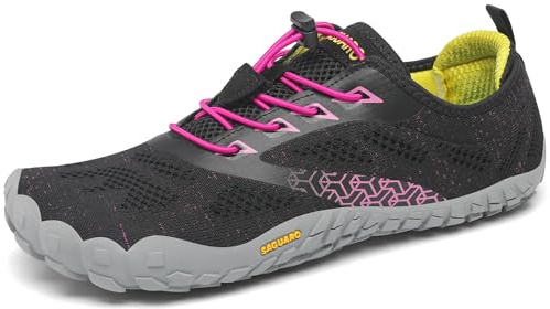 SAGUARO Scarpe Barefoot Minimaliste Uomo Donna Scarpe Palestra Corsa Trail Running Trekking Sport Acqua con Dita Scarpe Bici da Corsa Traspiranti Leggere, Rosa Magenta, 40 EU