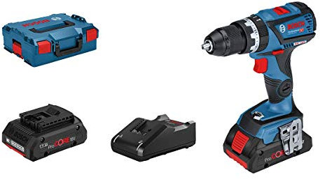 Bosch Professional 18V System Cordless Combi GSB 18V-60 C (incl. 2x ProCORE 18V 4.0Ah Batteries, Charger GAL 18V-40, L-BOXX 136)