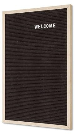 net-xpress Letterboard Holzrahmen, Hellbraun, 40x60cm mit 450 Buchstaben/Zahlen, Buchstabentafel Letterboard Holz