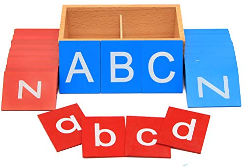 Hidyliu Sandpapierbuchstaben in Kleinbuchstaben, Montessori-Sandpapiertische, Sandpapierbuchstaben, Montessori-Lernspielzeug frühes Lernen (wie abgebildet)