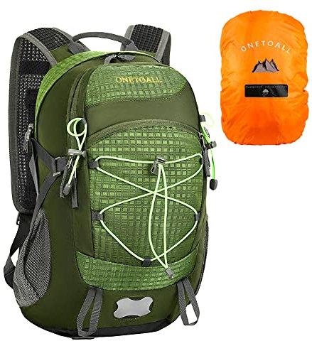 LOCAL LION Wanderrucksack Damen, Fahrradrucksack 20L, Rucksack Herren Wandern klein, mit Regenschutz, für Damen Herren, wasserabweisend zum Radfahrren Wandern Reisen