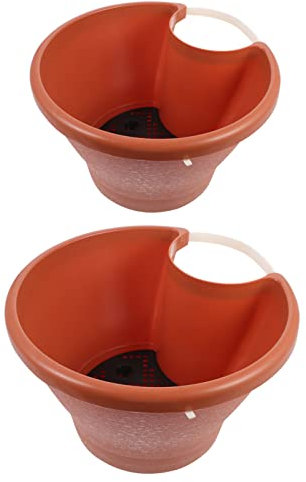 BESTonZON 2st Fallrohr Blumentopf Wandbehangpflanzen Blumentopf Regenrinne Fallrohr Pflanzkasten Zaun Pflanzer Jahrhundert Geländer Regenrohr H? Balkon Kräuter Pflanzenwand Pp-Material