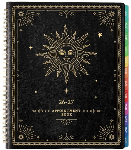 Appointment Book 2026-2027 - Daily Planner 2026-2027, JUL 2026 - JUN 2027, 9x 11, Hourly Planner 26-27, Weekly Appointment Planner, 15-Minute Interval, Flexible Cover - The Sun