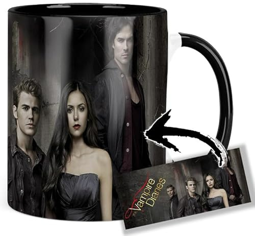 Ian Somerhalder Paul Wesley Nina Dobrev Joseph Morgan A Tasse Innen & Henkel Schwarz Keramikbecher Mug AAA