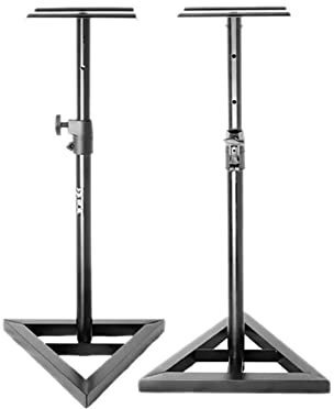 GLigeT Lautsprecherständer Stativ-Lautsprecherständer, professionelles Lift-Stativ, Metallboden, Surround-Desktop-Monitor, Ktv-Audiohalterung Speaker Stand (Color : A)