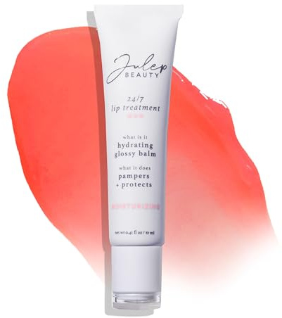 Julep 24/7 Lip Treatment - Hydrating Lip Balm and Lip Sleeping Mask - Moisturising Lip Repair - Soothe Dry Chapped Lips - Shea Butter, Candy Pop (Orange-Red)