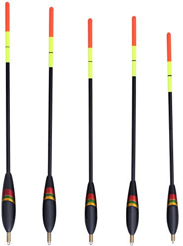 ANKROYU 5-teiliges Angelposen-Bobber, Holz-Angelposen-Bobber, Großwild-Angelposen, Mehrzweck-Fischfutter-Köder-Zubehör-Set Zum Angeln