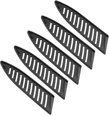PATIKIL 5 Stück 130x28x1.8mm Messerschutzhülle für 127mm/5 Keramikmesser, Universal Messerscheide aus PP Kunststoff Klingenschutz Messerhülle für Küchen Haushalt Hotel Esszimmer, Schwarz