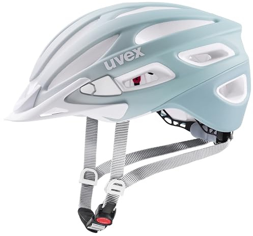 uvex true cc - lätt allroundhjälm för kvinnor - individuell justerbar passform - utbyggbar med LED-ljus - papyrus-peacock matt - 55-58 cm