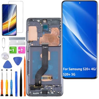 Écran pour Samsung S20+ Plus G985 TFT Noir avec Cadre | Sans Empreintes Digitales，avec Kit de réparation，TFT LCD，Affichage HD，Remplacement d'écran,pour Modèle:G985F G985F/DS