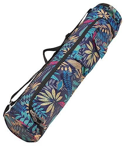 BESPORTBLE Paquet de Rangement Cylindrique en Tissu Oxford Bandoulière Simple Léger et Facile à Utiliser Style National Imprimé pour Tapis de Yoga pour Randonnée et Voyage