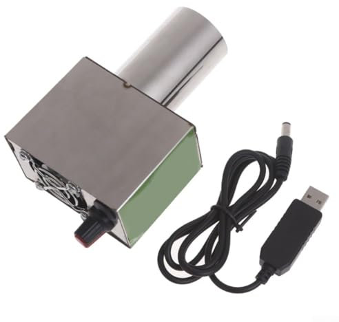 Soplador de aire para barbacoa, 5 V 2 A, bajo ruido, USB, ventilador de refrigeración de alto rendimiento, ventilador de barbacoa portátil para picnic de carbón, camping, senderismo
