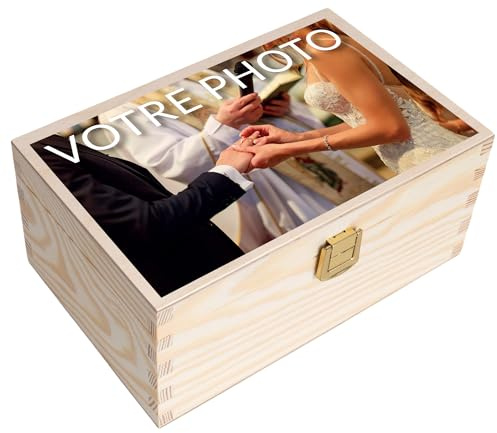 Creative Deco Personalisierte Geschenke Fotogeschenke Holzkiste | Dein Foto | Eigenes Individuelles Geschenk | Geschenkkiste Geschenkbox | Für Frauen, Männer und Paar