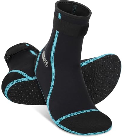 Gimilife Neoprensocken, 3mm Neopren Socken Herren Damen, Rutschfeste Wattsocken, Schwimmsocken, Thermosocken, Neoprenschuhe für Pool Schnorcheln, Schwimmen, Surfen, Segeln, Kajakfahren