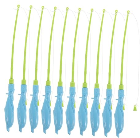 Generisch 10 Stück Angelrute für Angelspielzeug mit Magnet Magnetisches Stabspielzeug Kinderspielzeug Angelrute Angelspiel für Angelruten für Angelrute Plastik