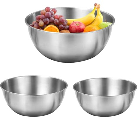 Generico Basino In Acciaio Inossidabile - Basiino Multifunzionale | Inossidabili Ciotola Di Servinng Steell Con, Cottura Pesante Che Serve Bowll, Insalata E Bowlls Di Lavaggio Vegetale Per Dome