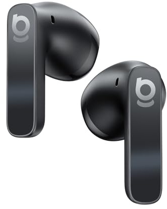 Baseus BS1 NC Semi-In-Ear Kopfhörer Bluetooth Noise Cancelling, Kopfhörer Kabellos mit Geräuschunterdrückung, Earbuds mit Hi-Res & LDAC, 6-Mic KI Klarer Anruf, IP55, 40 Std Spielzeit, Bluetooth 6.0