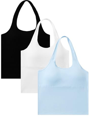 Happy Cherry Unterhemd-Tanktops für Mädchen Leicht Atmungsaktiv 3er Pack Unterhemden Bequeme Weiche Unterwäsche L