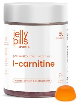 Gominolas de L-Carnitina con Vitaminas D3, B7 y Cromo - Apoyo al Metabolismo Energético - 60 Gummies Veganas - Sabor Naranja Natural - Función Muscular y Energía Jelly Pills Sports - para 1 mes