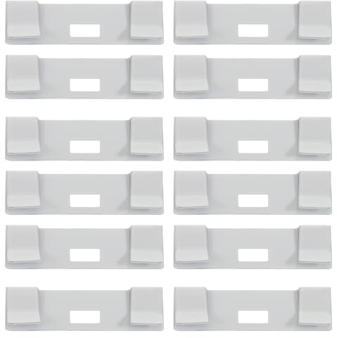 CVUTOVO de Clips Metálicos Blancos 12 Piezas Fijador de Ventanas Fácil y Conveniente para Reparación de Persianas Verticales para Uso en Casa