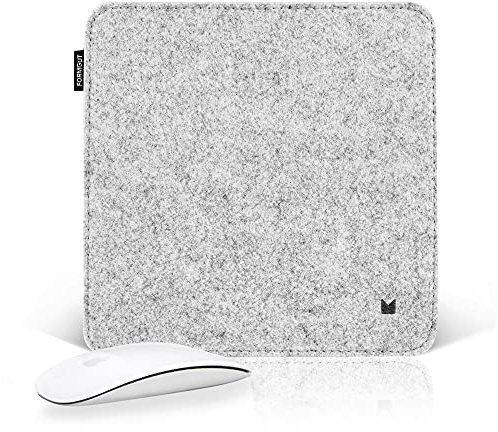 FORMGUT Mousepad Filz antirutsch (25 x 25) Home Office Mousepad Gaming, Desk mat, Mauspad, Schreibtisch Matte, Buero Unterlage, Filzunterlage, Schreibtisch Unterlagen Mat (Hellgrau)