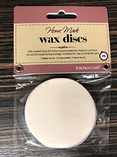 Wax Preserve Discs 200 per Pack - for use on 910ml/2lb Jars - Diameter 7cm (2 Packs)