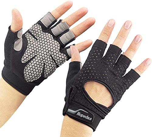 Hopedas Fitness Handschuhe, Trainingshandschuhe Handflächenschutz für Damen und Herren,Sporthandschuhe für Gewichtheben Krafttraining, Bodybuilding, Gym Workout, Kraftsport & Crossfit Training