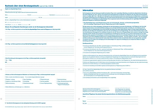 50x Formular Nachweis über einen Beratungseinsatz